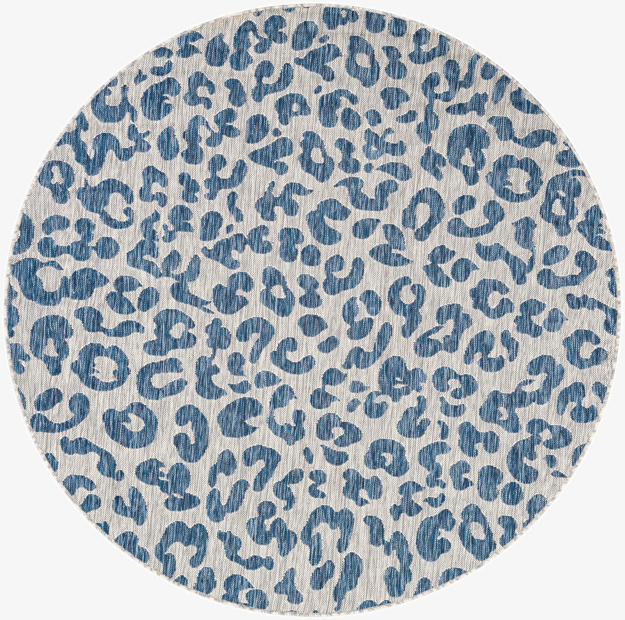  6' x 6'  Washable Safari Indoor / Outdoor Round Rug