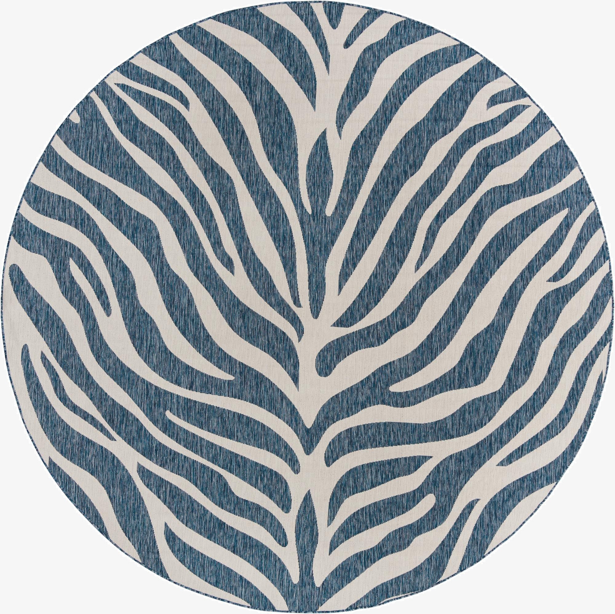 10' x 10'  Washable Safari Indoor / Outdoor Round Rug