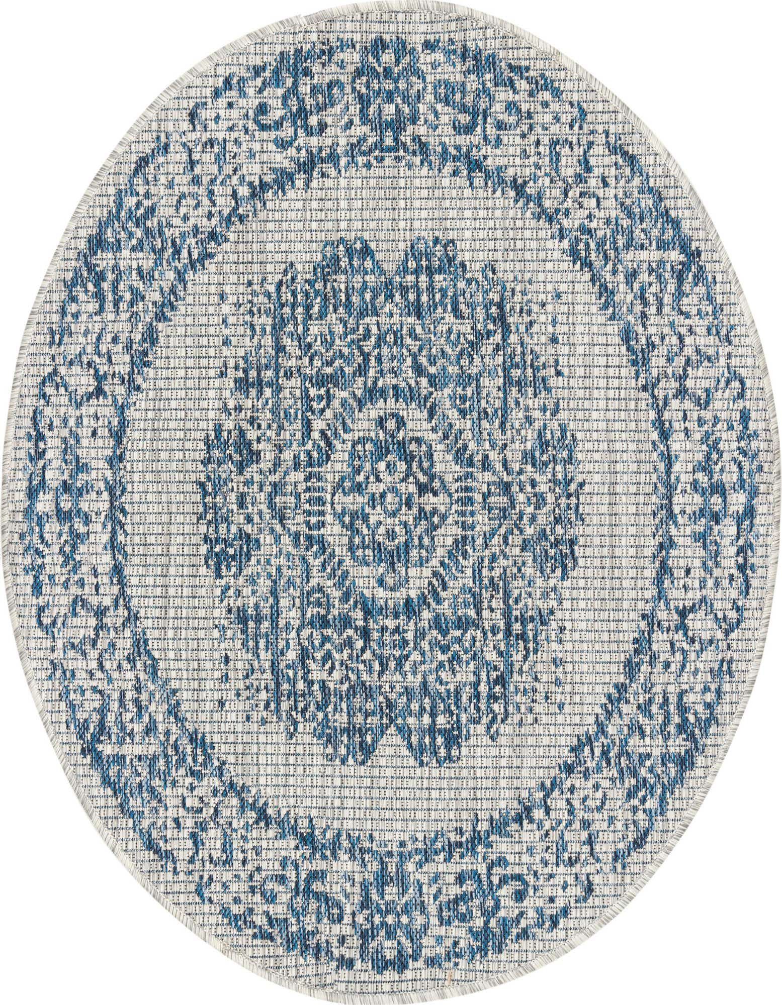 Primary image  3' x 3'  Washable Traditional Indoor / Outdoor Round Rug
