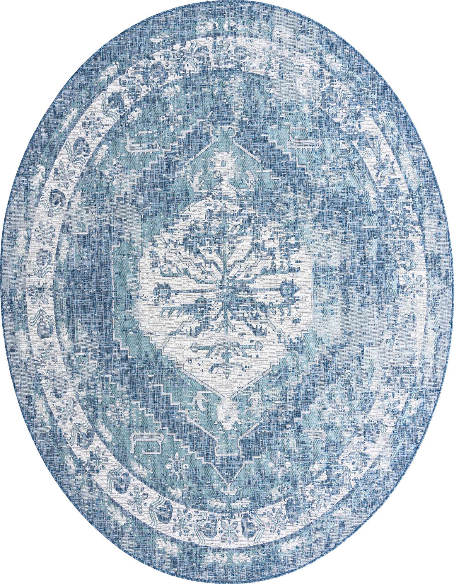 Primary image  10' x 10'  Washable Traditional Indoor / Outdoor Round Rug