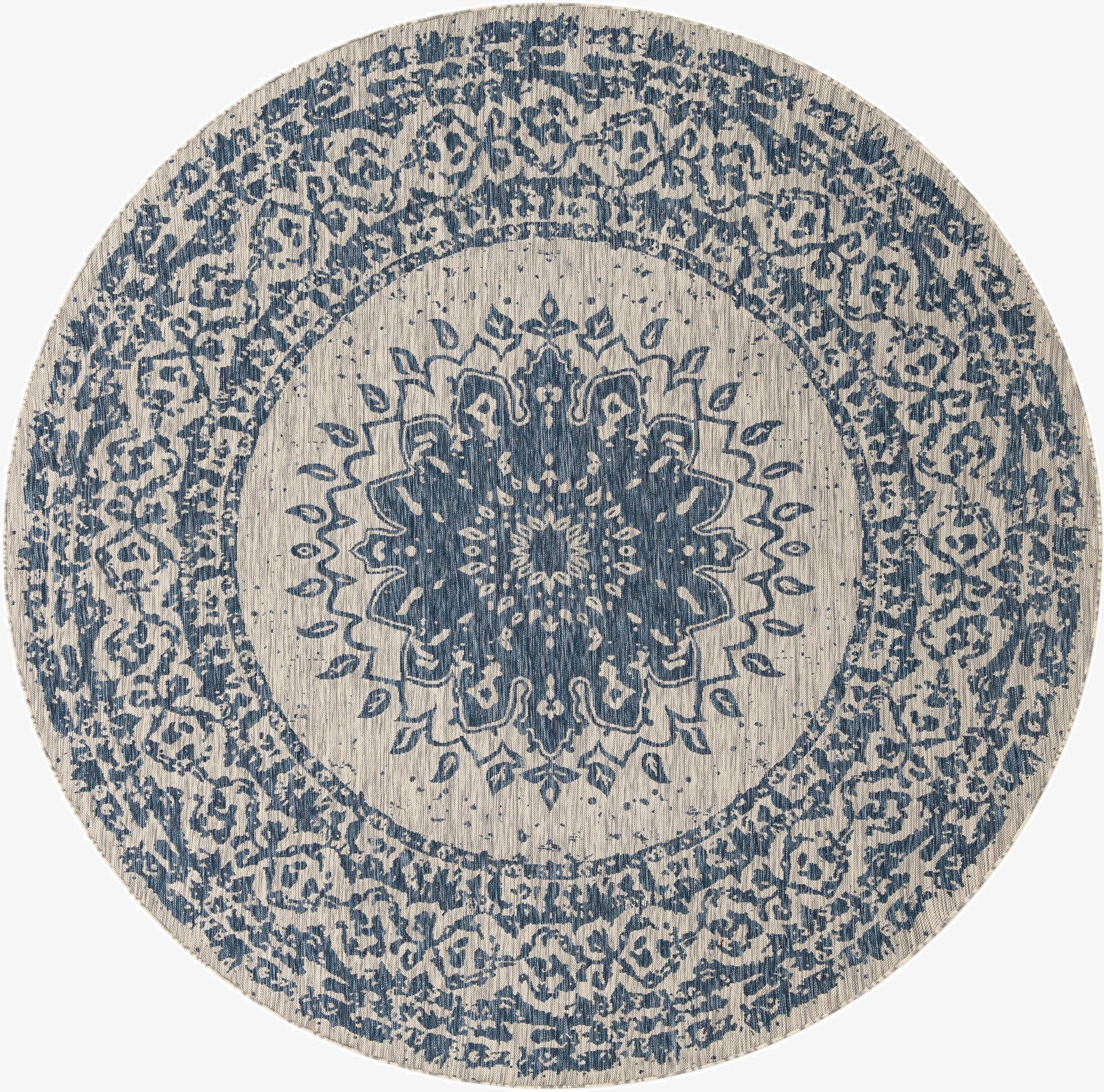 Primary image  10' x 10'  Washable Traditional Indoor / Outdoor Round Rug