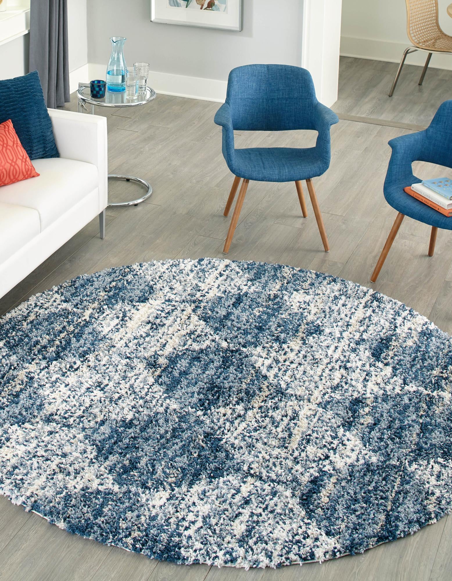  3' 3 x 3' 3 Serenity Shag Round Rug