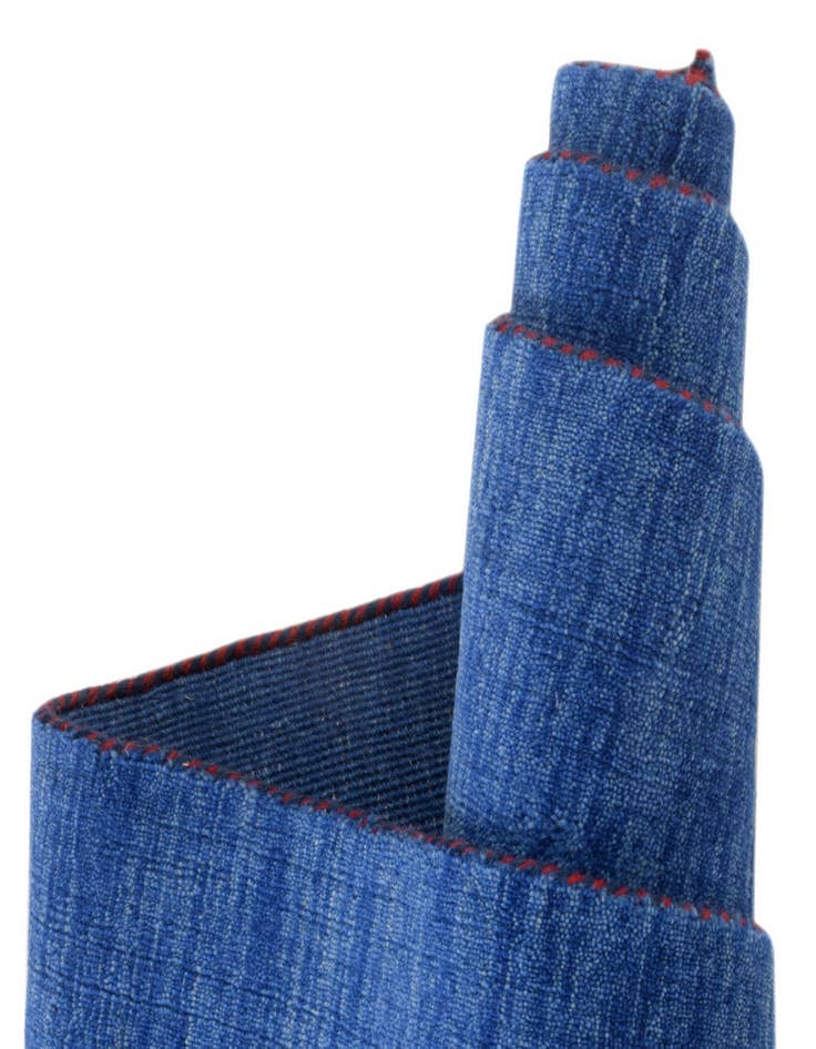 Detail image of  6' 7 x 6' 7  Hand Knotted Solid Gabbeh Wool Round Rug