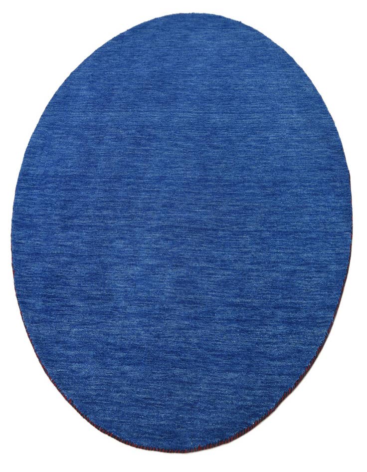 Detail image of  6' 7 x 6' 7  Hand Knotted Solid Gabbeh Wool Round Rug