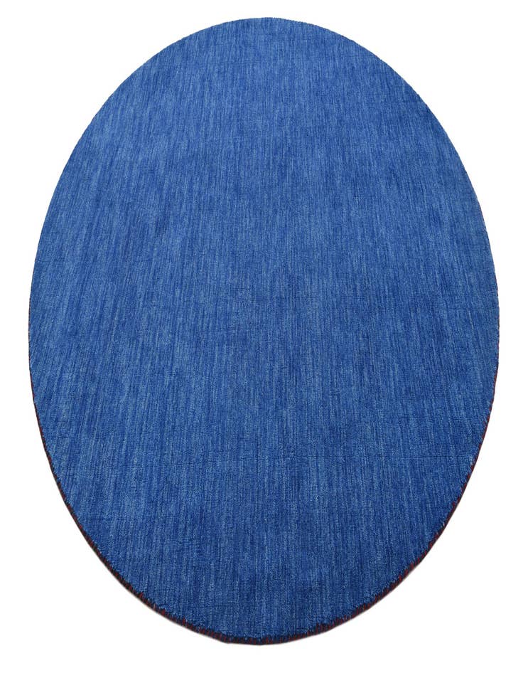 Detail image of  6' 7 x 6' 7  Hand Knotted Solid Gabbeh Wool Round Rug