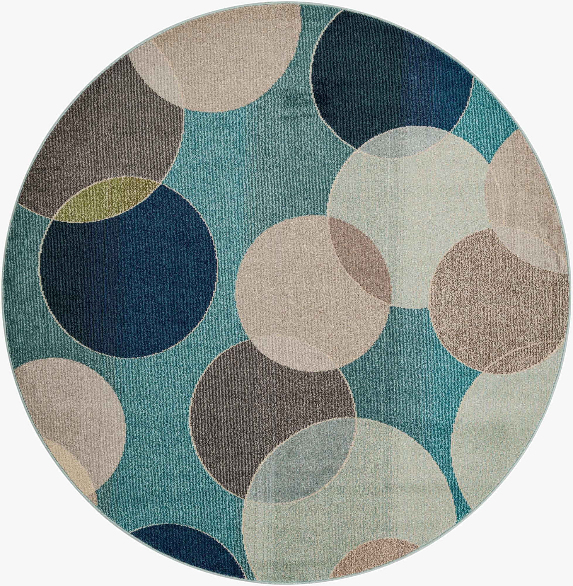  8' x 8'  Washable Theia Round Rug