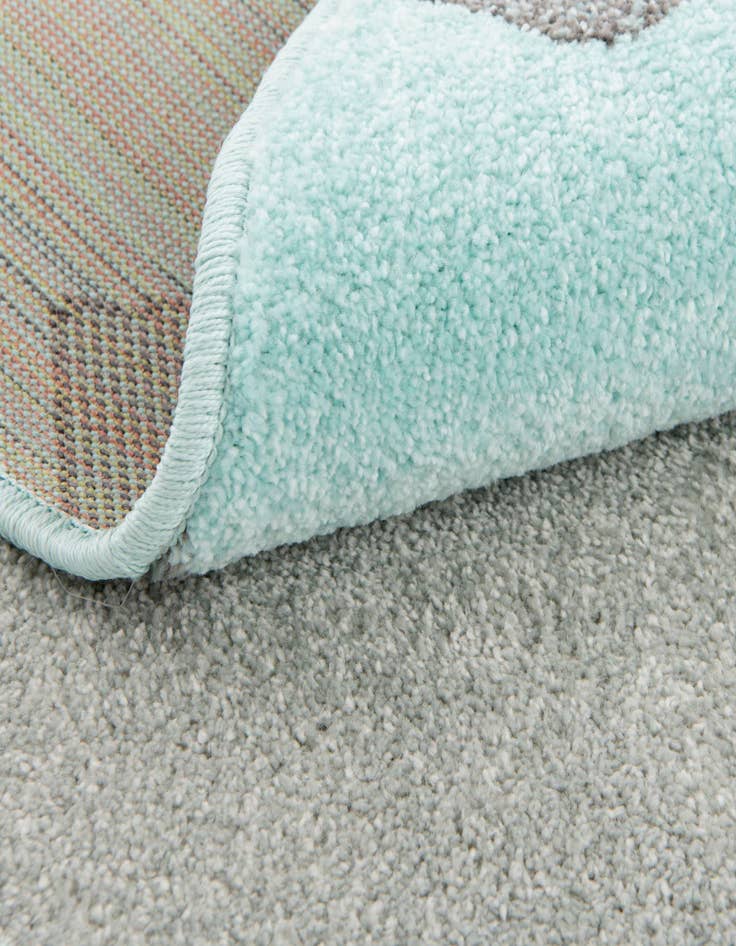 Detail image of  5' 3 x 5' 3 Bear Whimsy Kids Round Rug