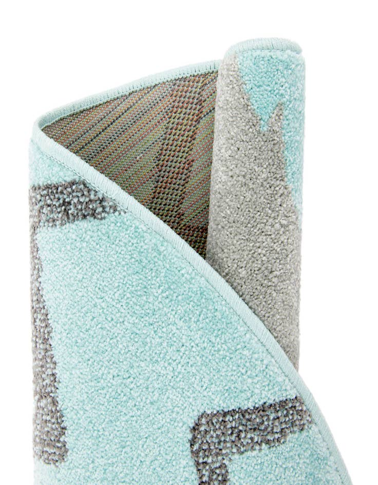 Detail image of  5' 3 x 5' 3 Bear Whimsy Kids Round Rug