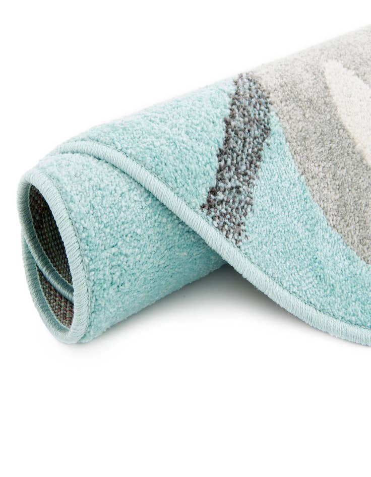 Detail image of  5' 3 x 5' 3 Bear Whimsy Kids Round Rug