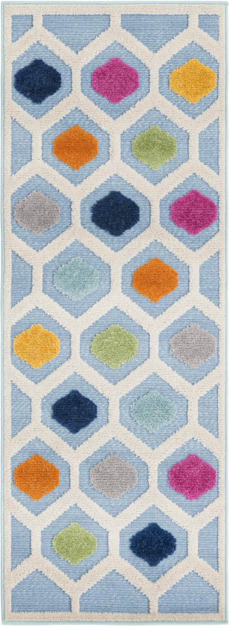  2' x 6'  Washable Aruba Indoor / Outdoor Runner Rug