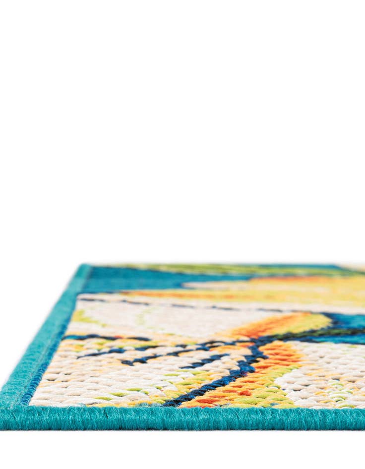 Detail image of  2' x 6'  Washable Baja Indoor / Outdoor Runner Rug