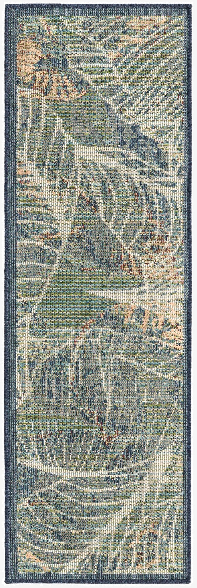  2' x 6'  Washable Baja Indoor / Outdoor Runner Rug