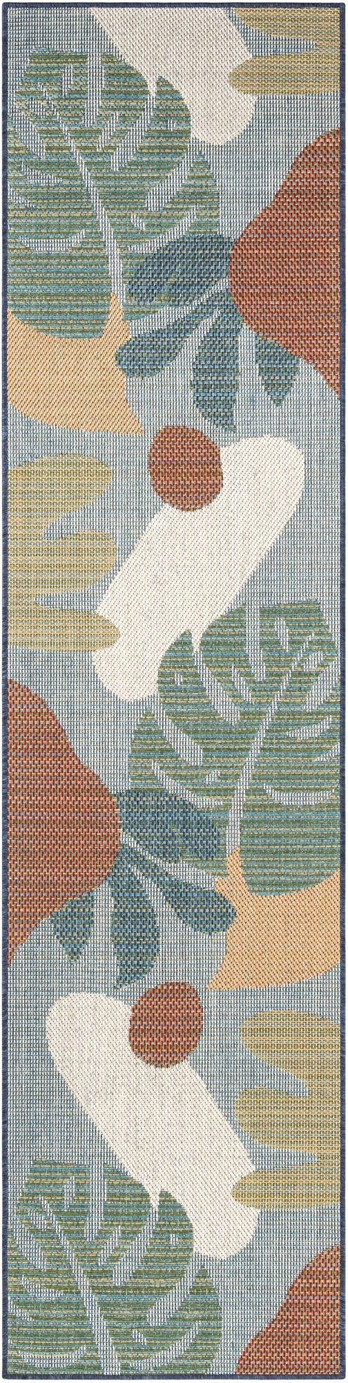  2' 7 x 10'  Washable Baja Indoor / Outdoor Runner Rug