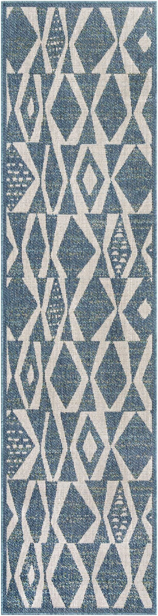  2' 7 x 10'  Washable Baja Indoor / Outdoor Runner Rug