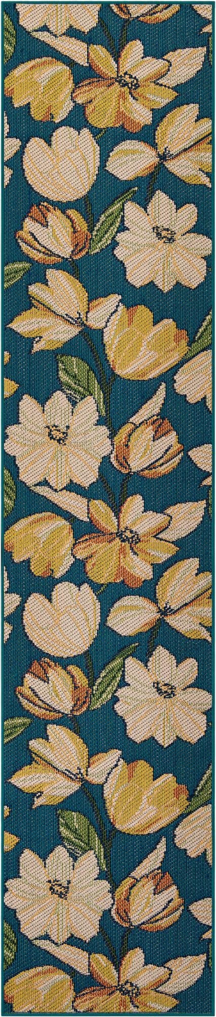  2' 7 x 12'  Washable Baja Indoor / Outdoor Runner Rug