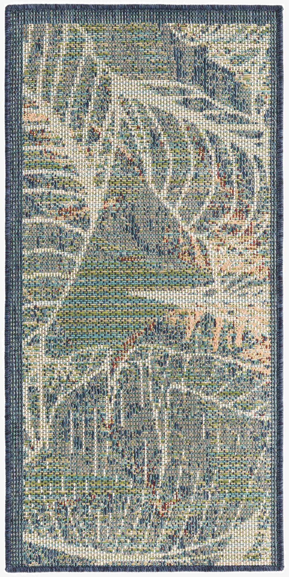  2' x 4'  Washable Baja Indoor / Outdoor Runner Rug