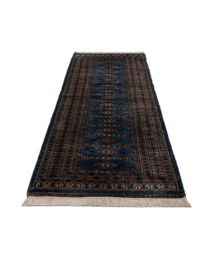 Detail image of  2' 8 x 8' 10  Hand Knotted Bokhara Oriental Wool Runner Rug