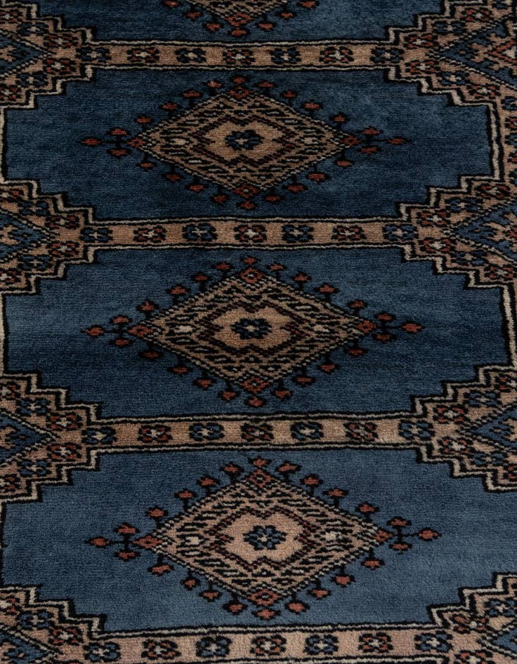 Detail image of  2' 8 x 8' 10  Hand Knotted Bokhara Oriental Wool Runner Rug