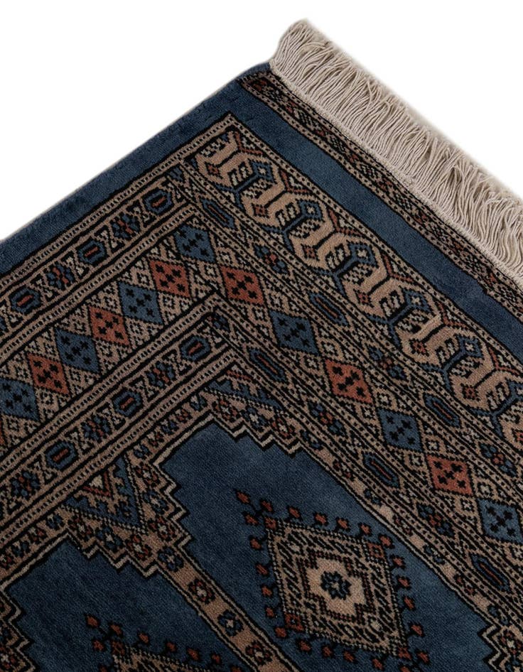 Detail image of  2' 8 x 8' 10  Hand Knotted Bokhara Oriental Wool Runner Rug