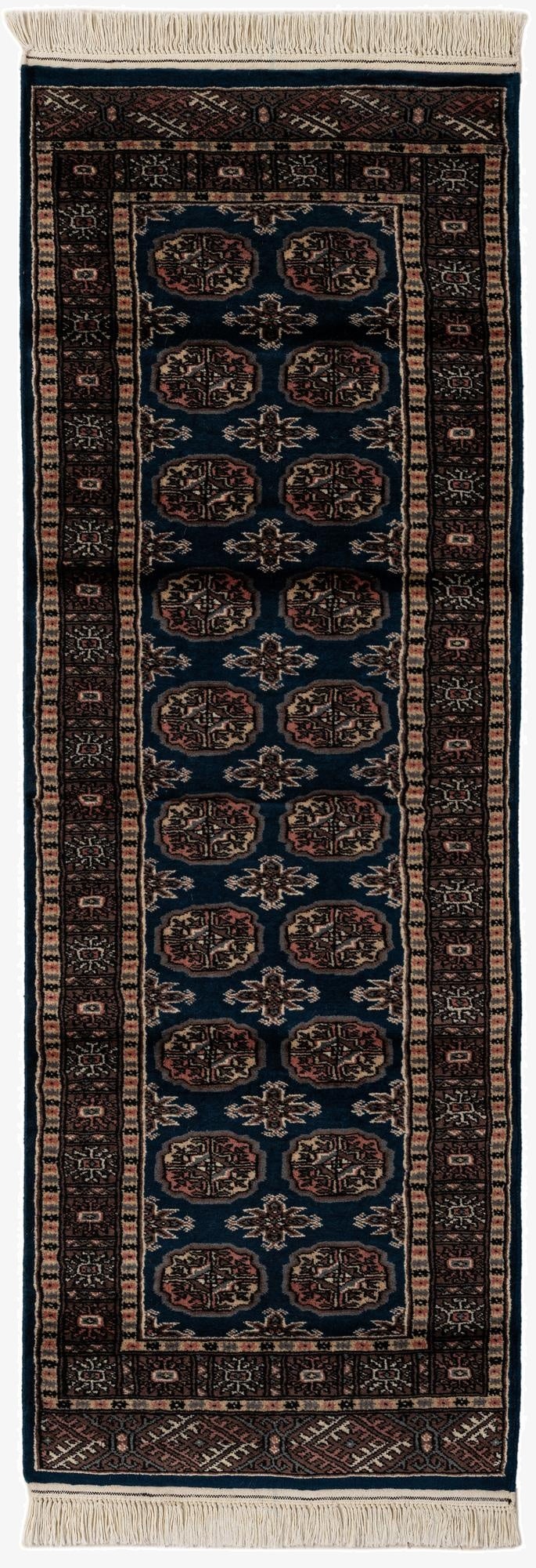  2' 2 x 6' 2  Hand Knotted Bokhara Oriental Wool Runner Rug