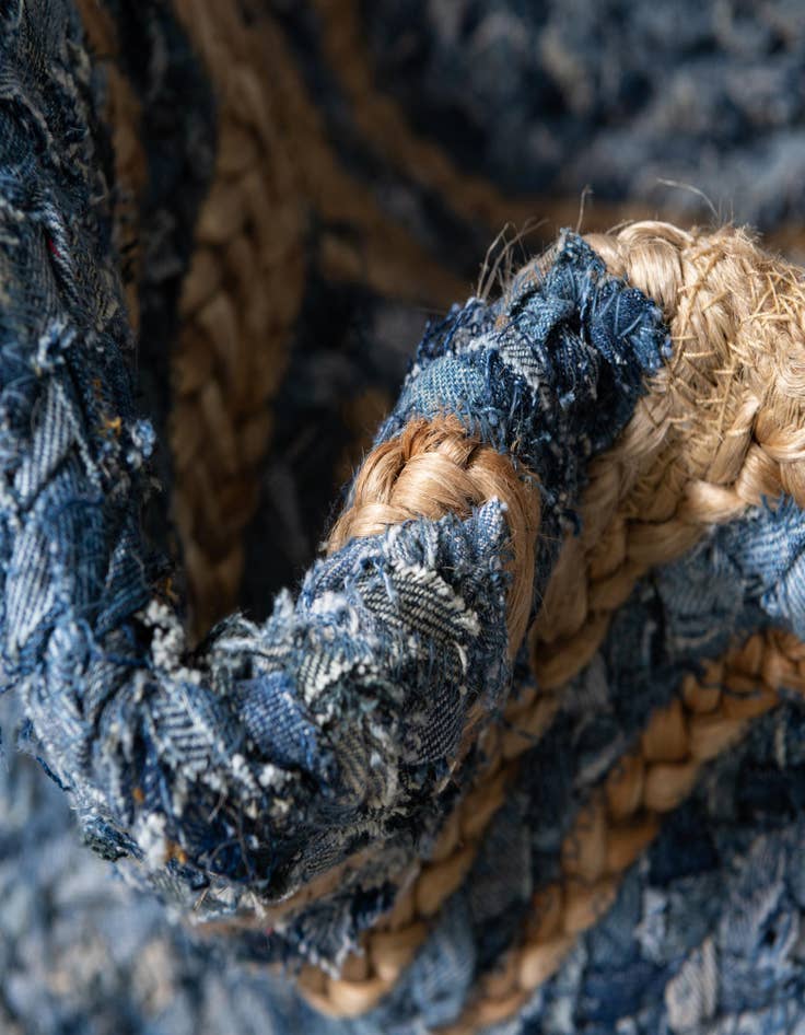 Detail image of  2' 7 x 6' 1  Hand Braided Jute Runner Rug