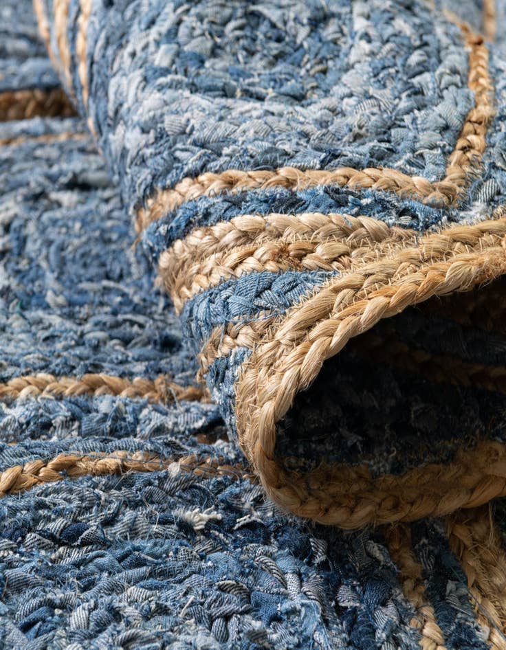 Detail image of  2' 7 x 6' 1  Hand Braided Jute Runner Rug