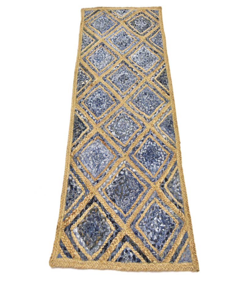 Detail image of  2' 7 x 6' 1  Hand Braided Jute Runner Rug