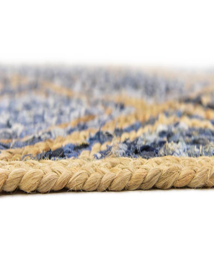Detail image of  2' 7 x 6' 1  Hand Braided Jute Runner Rug