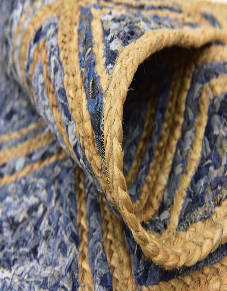 Detail image of  2' 7 x 6' 1  Hand Braided Jute Runner Rug