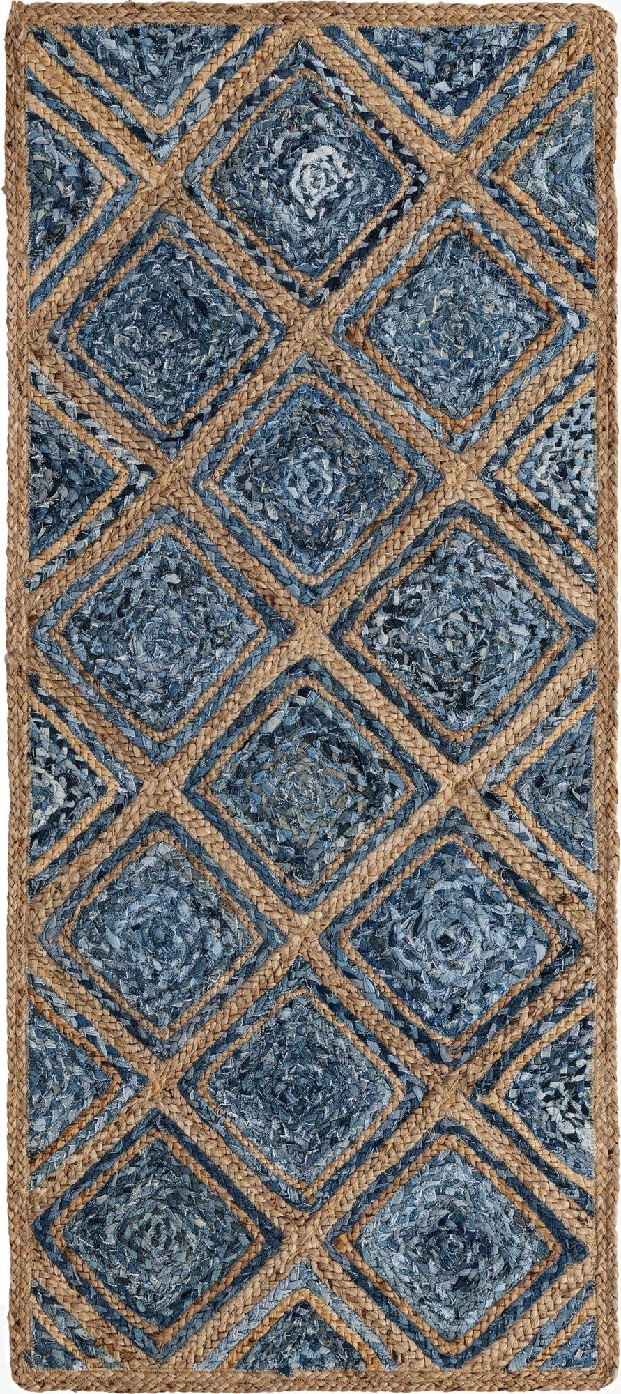  2' 7 x 6' 1  Hand Braided Jute Runner Rug