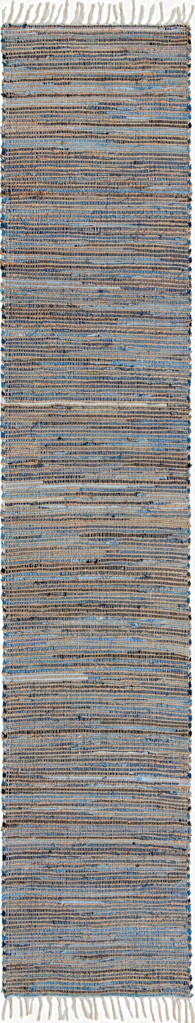  2' 7 x 13' 1  Hand Woven Chindi Jute Runner Rug