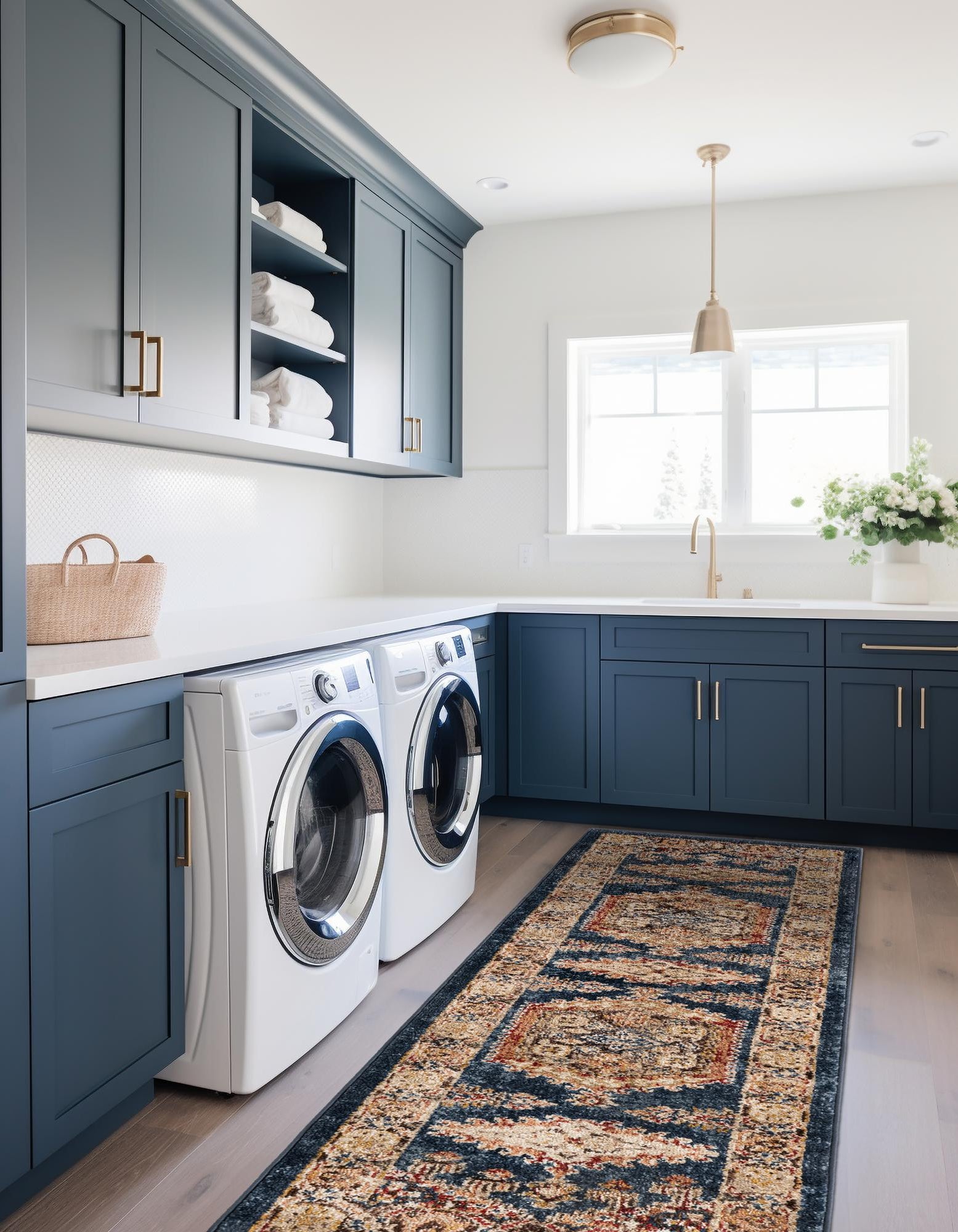 Blue 2' x 8' Eden Runner Rug | Rugs.com