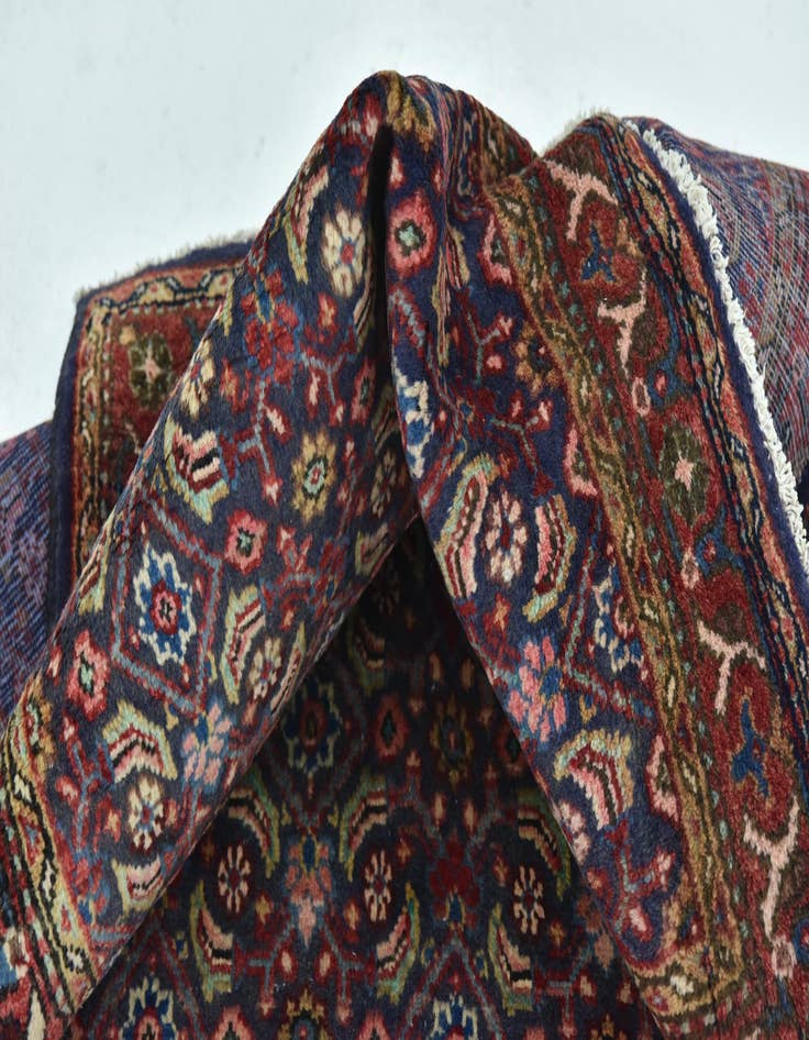 Detail image of  3' 5 x 10'  Hand Knotted Farahan Persian Wool Runner Rug