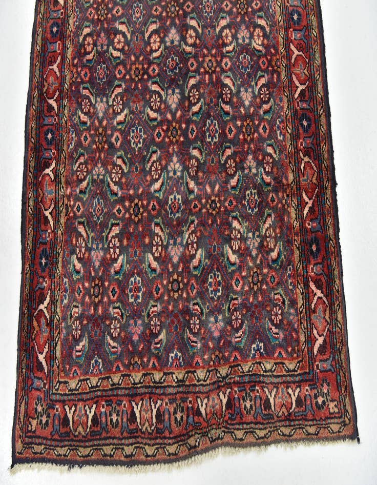 Detail image of  3' 5 x 10'  Hand Knotted Farahan Persian Wool Runner Rug