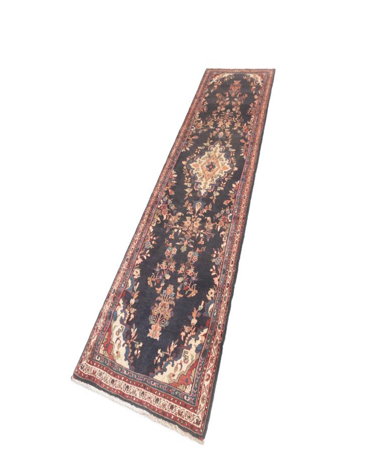 Detail image of  3' 3 x 13' Hamedan Runner Rug