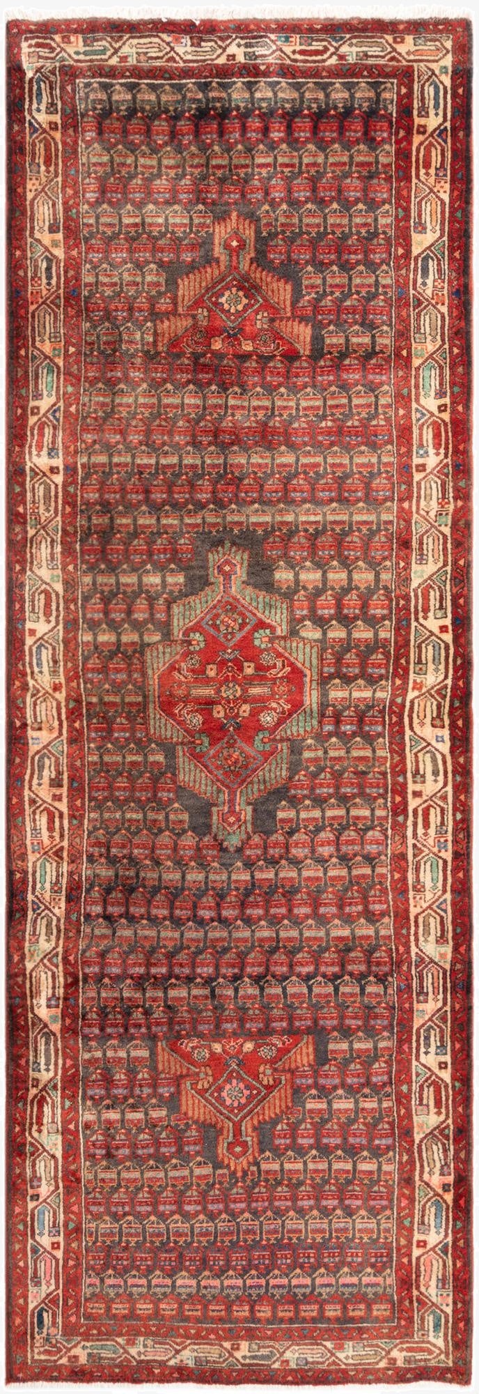  3' 7 x 10' 7 Hamedan Runner Rug
