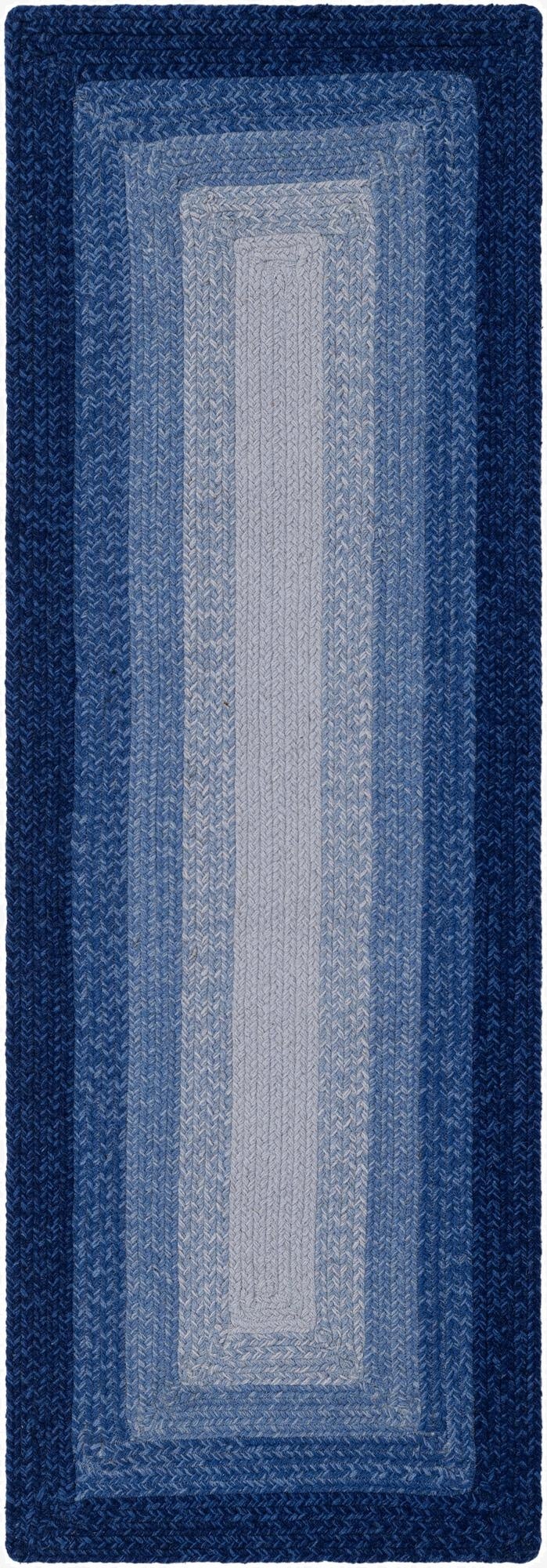  2' x 6' 1  Hand Hand Braided Wool Runner Rug