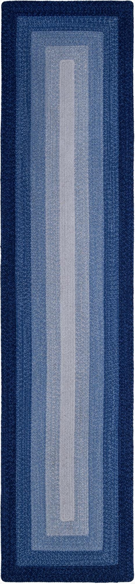  2' 7 x 12'  Hand Hand Braided Wool Runner Rug