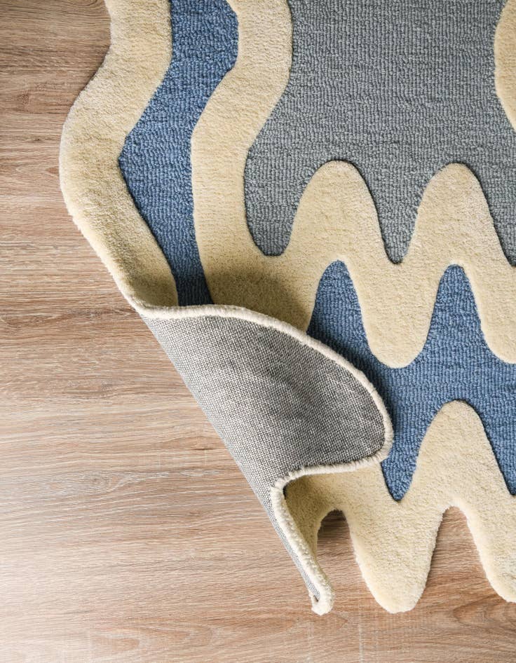 Detail image of  2' 7 x 10' Happy Rugs Wiggles Wool Runner