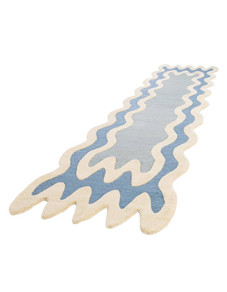 Detail image of  2' 7 x 13' 1 Happy Rugs Wiggles Wool Runner