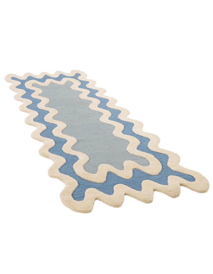 Detail image of  2' 7 x 8' Happy Rugs Wiggles Wool Runner