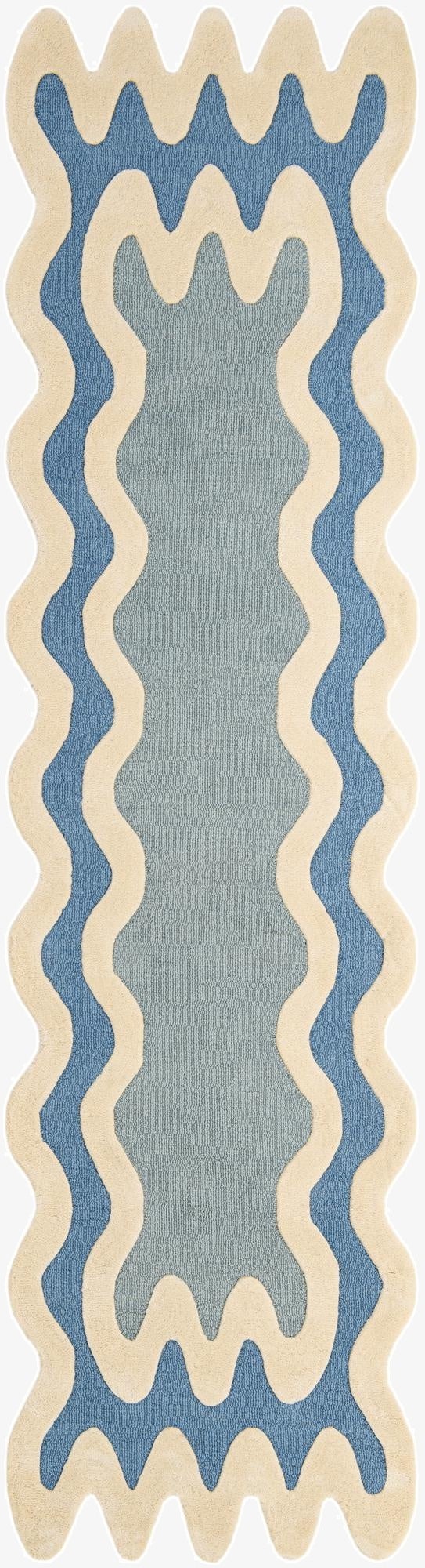  2' 7 x 10' Happy Rugs Wiggles Wool Runner