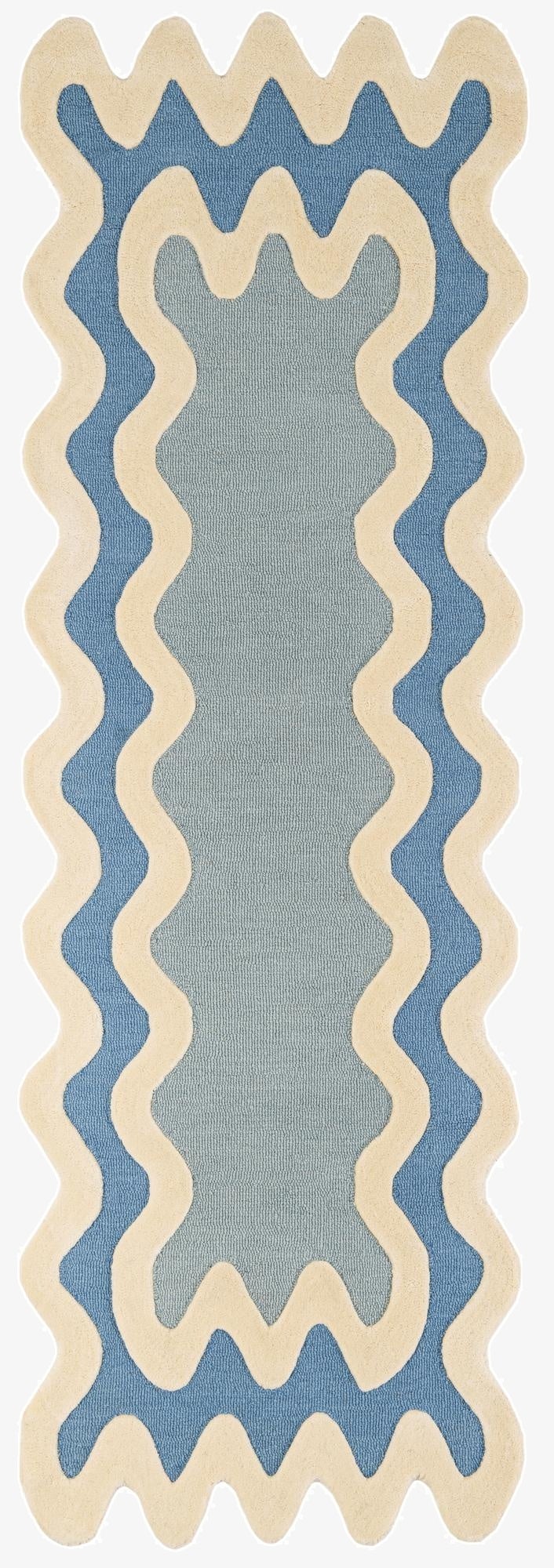  2' 7 x 8' Happy Rugs Wiggles Wool Runner