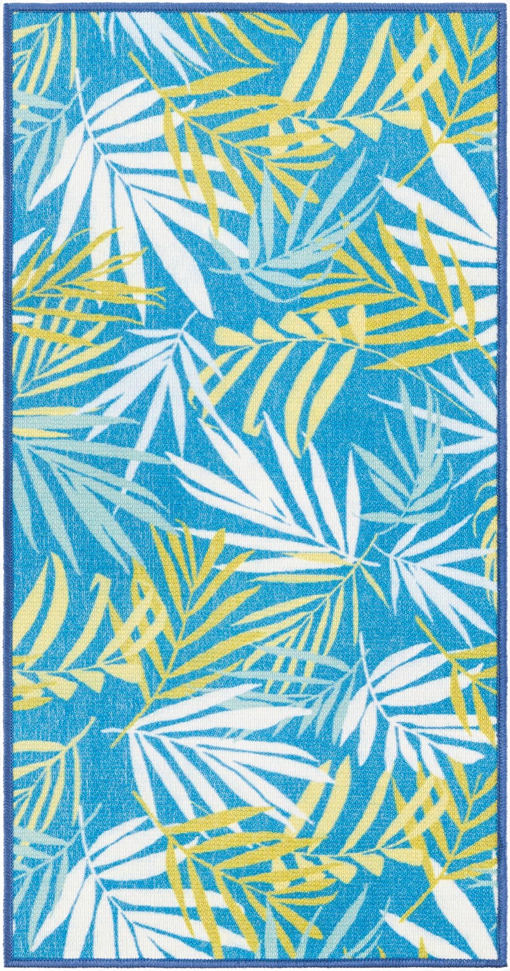  2' x 3' 11  Washable Jill Zarin Caribbean Indoor / Outdoor Runner Rug