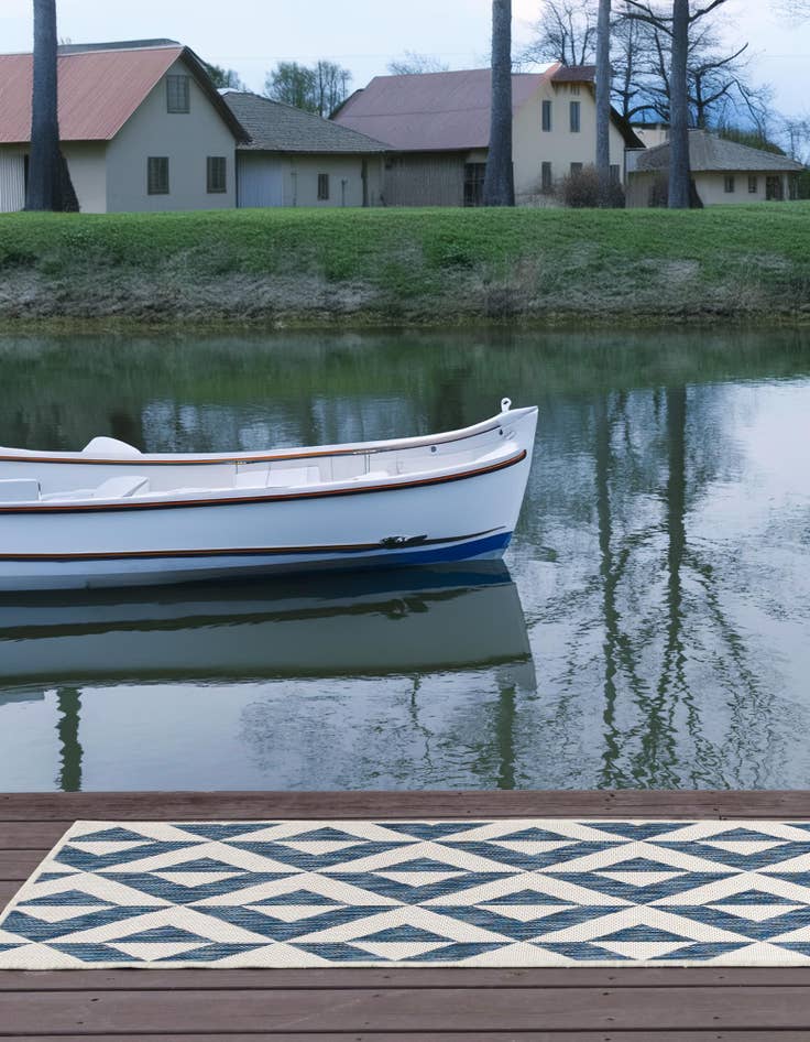 Detail image of  2' x 8'  Washable Jill Zarin Napa Indoor / Outdoor Runner Rug