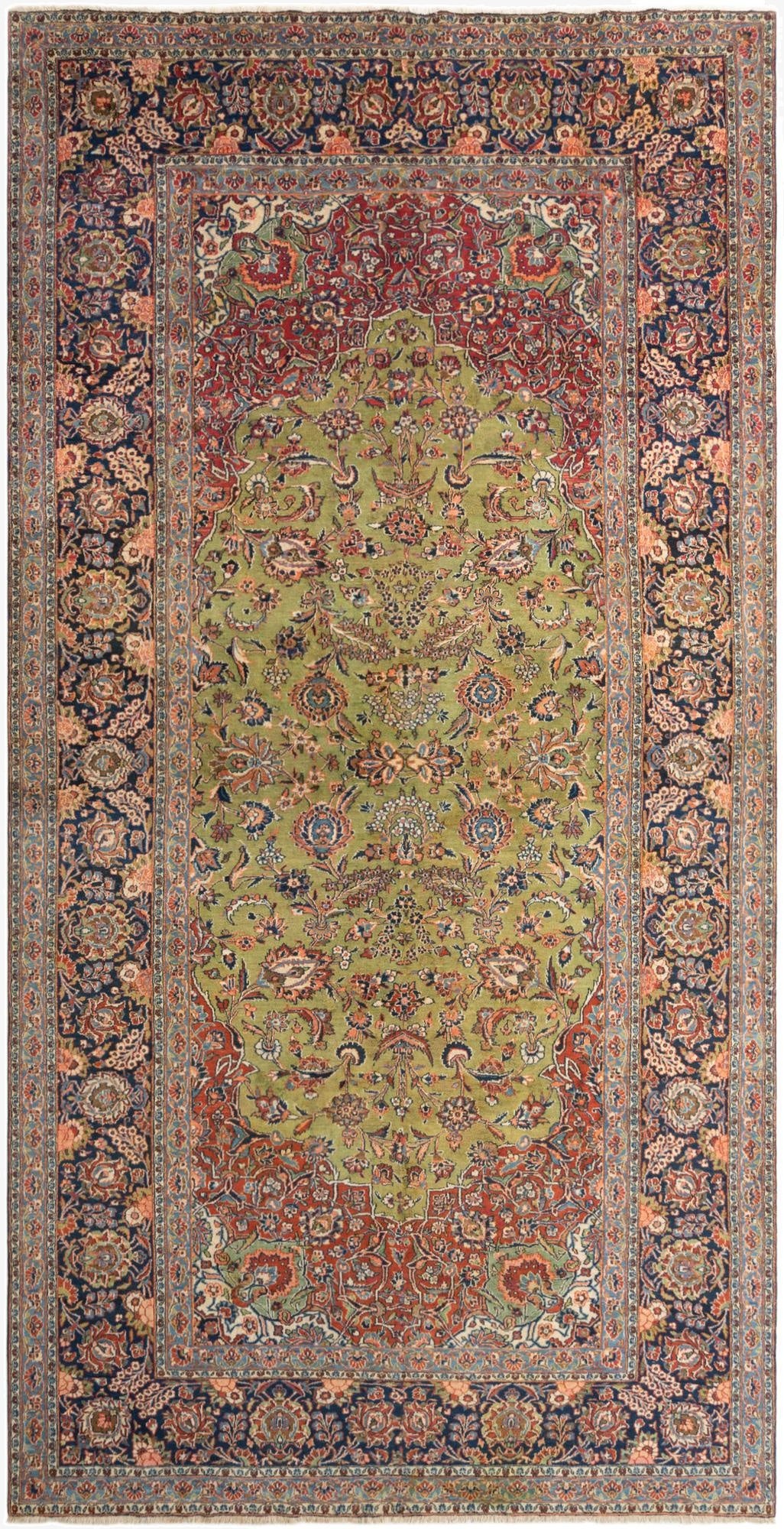  8' 2 x 16' 3 Kashan Runner Rug