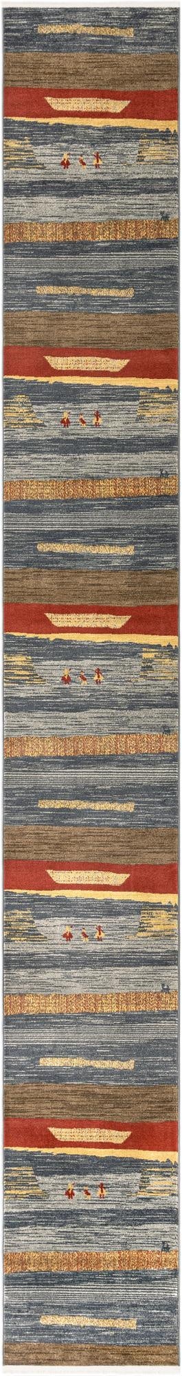  2' 7 x 19' 8 Kashkuli Gabbeh Runner Rug