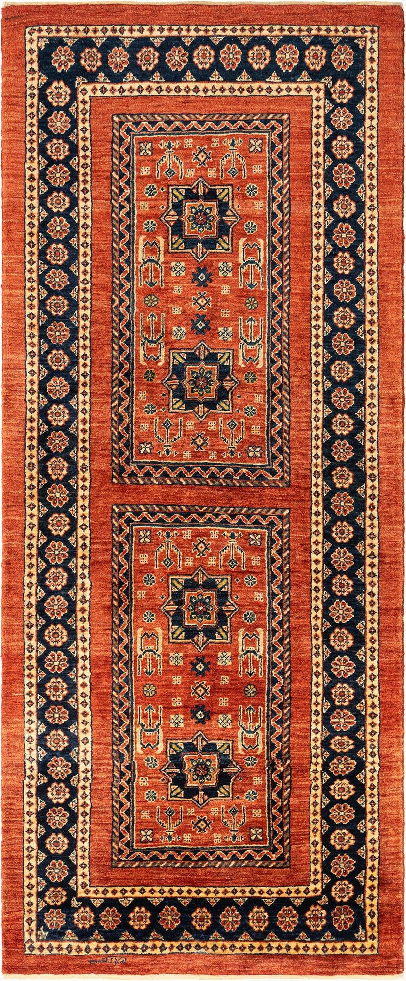  2' 9 x 6' 7 Kashkuli Wool Runner Rug