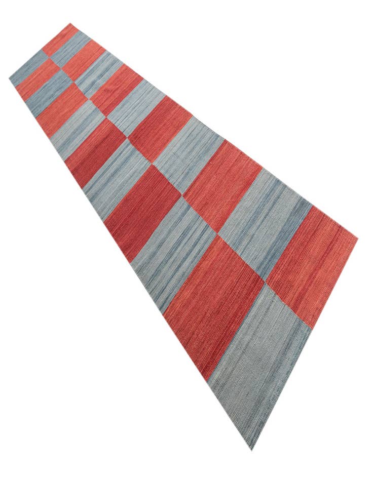 Detail image of  2' 9 x 12' 5  Hand Woven Kilim Modern Wool Runner Rug