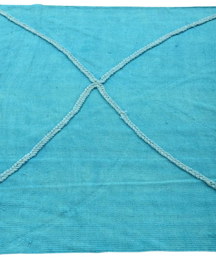 Detail image of  3' 7 x 11' 4  Hand Woven Kilim Modern Wool Runner Rug